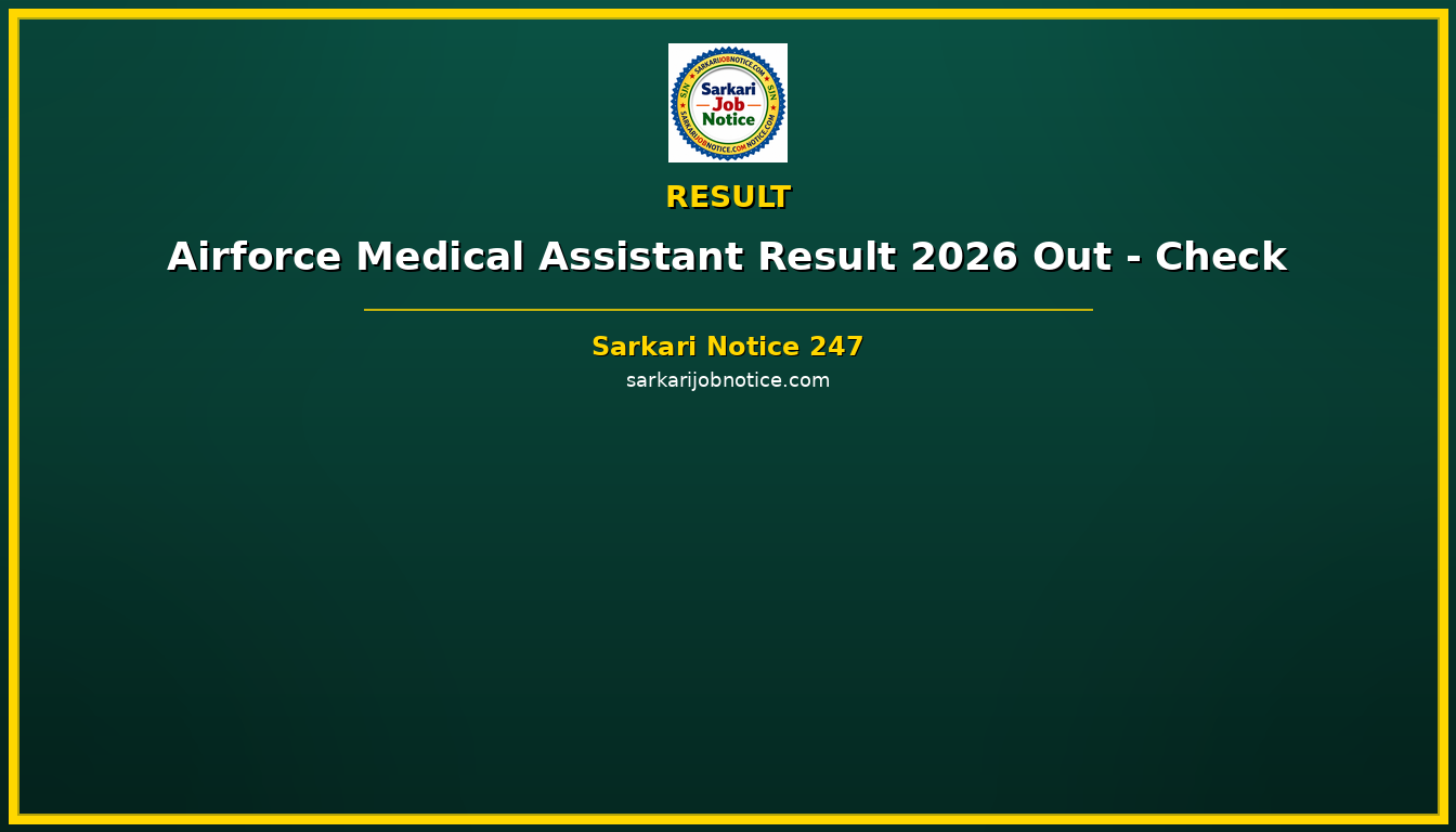 Airforce Medical Assistant Result 2026 Out - Check