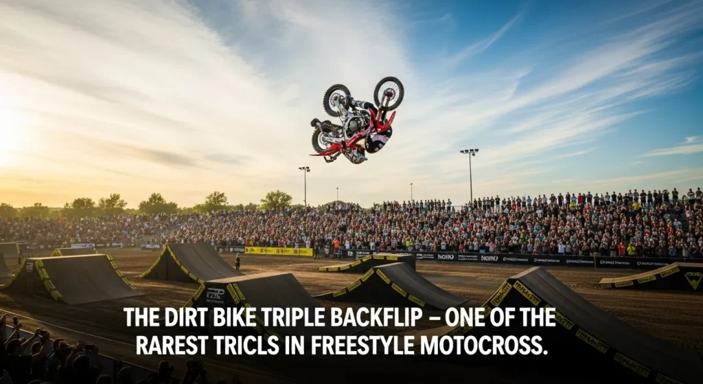 The dirt bike triple backflip