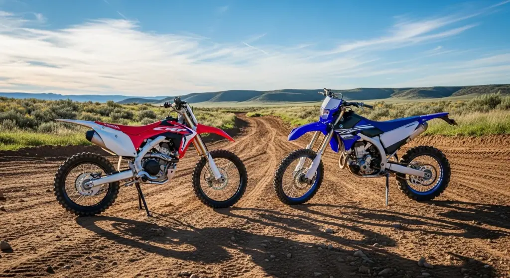 CRF250RX vs WR250F comparison visual