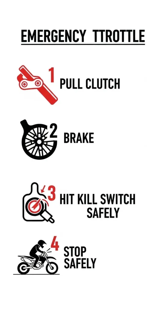 Quick reaction steps to regain control when your throttle locks up