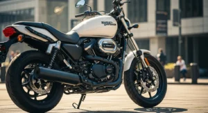 2026 Harley-Davidson Sprint entry-level motorcycle launch image in urban outdoor setting.