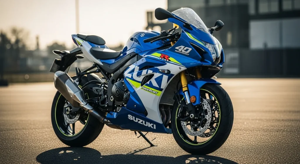 2026 Suzuki GSX-R 40th Anniversary Edition in anniversary colors at official launch
