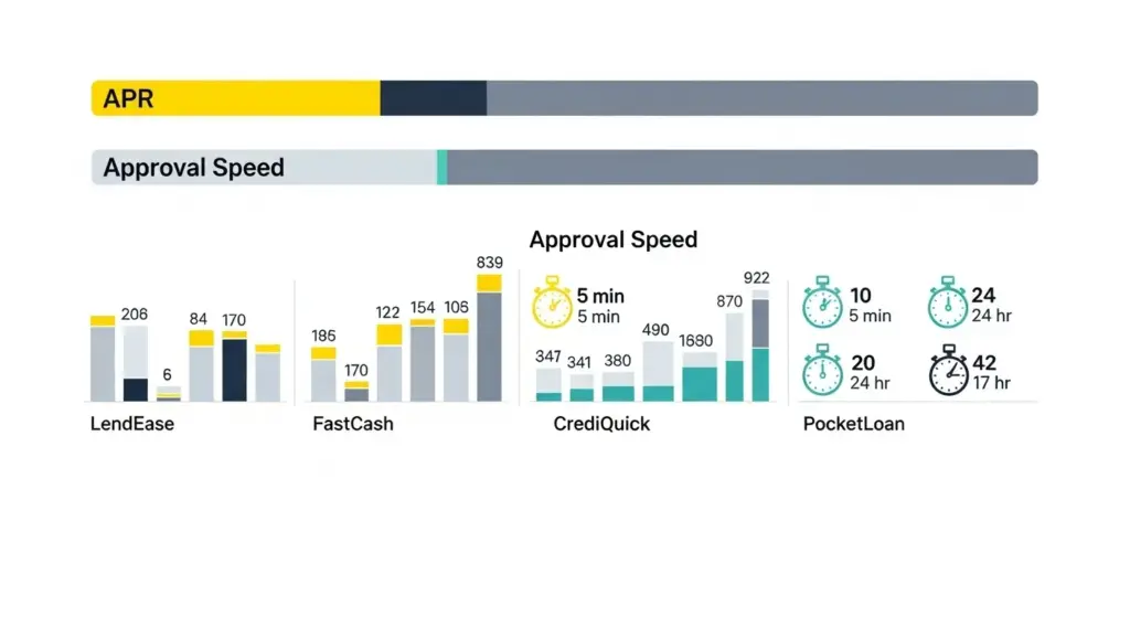 Comparison chart – motorcycle loan apps
