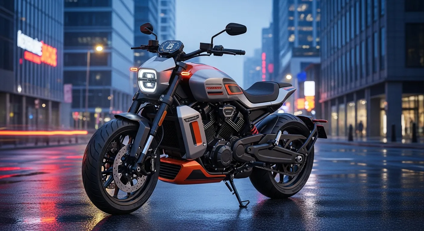 Concept render of the upcoming Harley-Davidson 400cc cruiser, rumored to rival the Honda Rebel