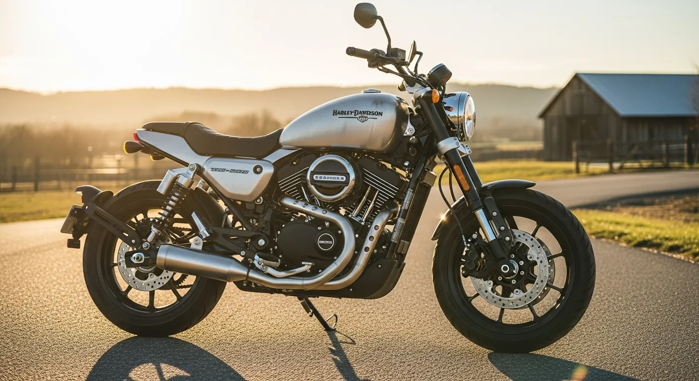 Harley-Davidson Sprint in outdoor launch setting — compact, affordable motorcycle for new riders.