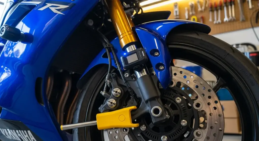 Motorcycle security upgrades like locks and trackers