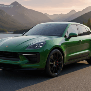 2026 Porsche Macan EV GTS parked outdoors with sleek design