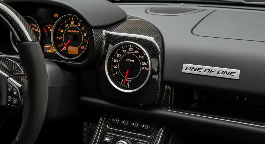 close-up of SC40 cockpit showing minimal dash