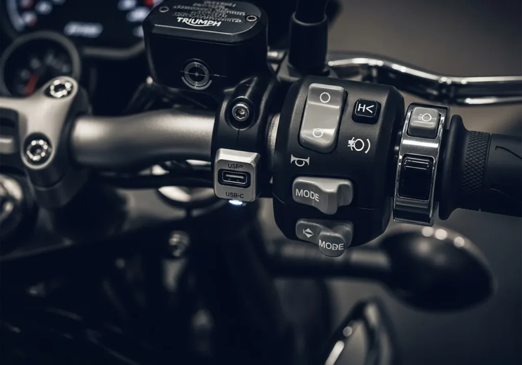 Close-up of USB-C and controls on 2026 Speedmaster