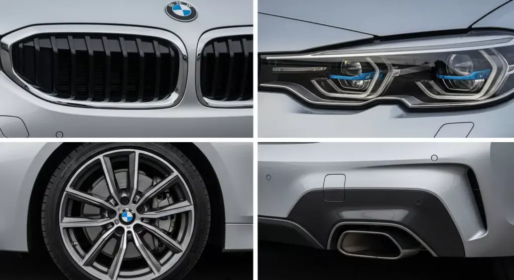 Close-up shots of the 2026 BMW 3 Series exterior details
