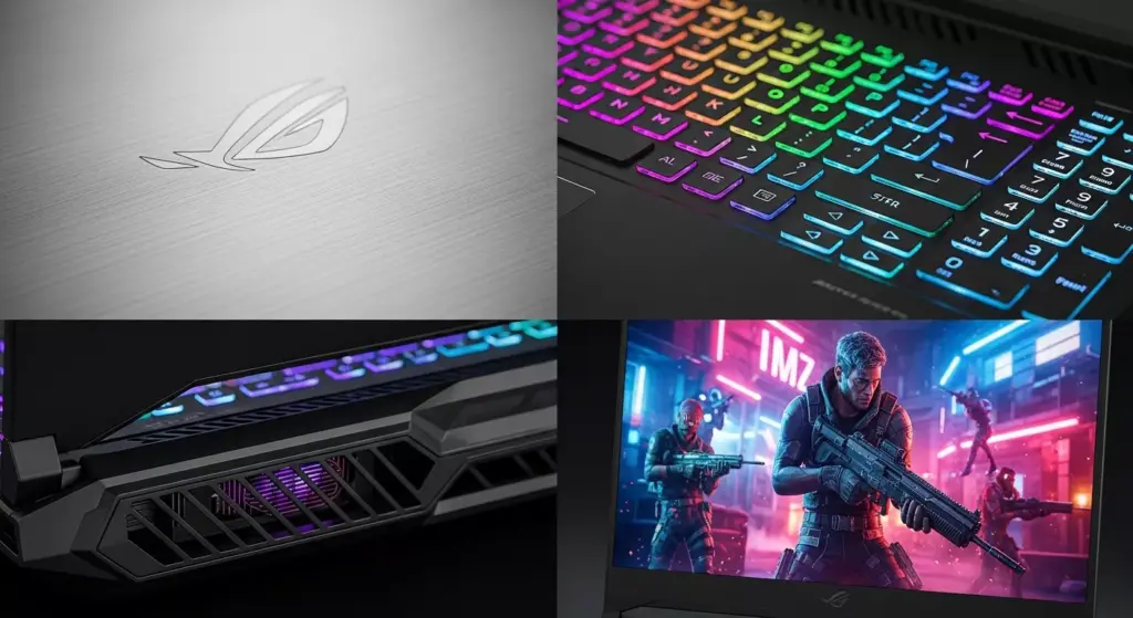 Close-ups of ROG Strix SCAR 18 (2025) exterior