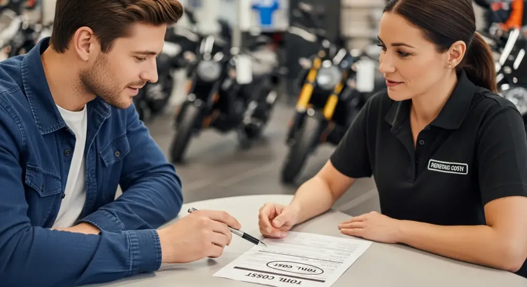 Negotiation over hidden costs in used motorcycle purchase